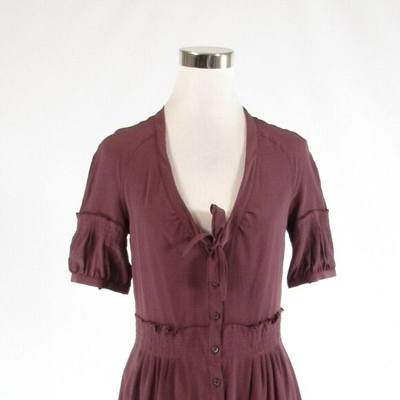 Mauve purple MALO A-line dress IT42 8 - Picture 2 of 8